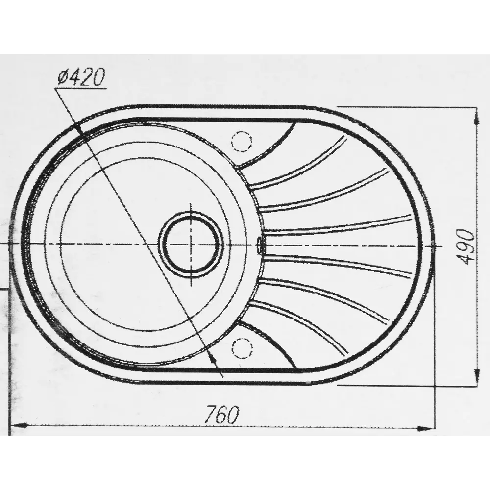 DR.GANS Арена - кухонная мойка из литого мрамора с крылом 82502606 STLM-1564213 - Вид №5