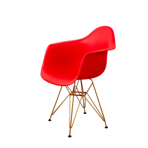 91988782 Комплект кухонных стульев 2 шт Derstuhl 330 gold 43x82x60 см полипропилен цвет красный STLM-1328203