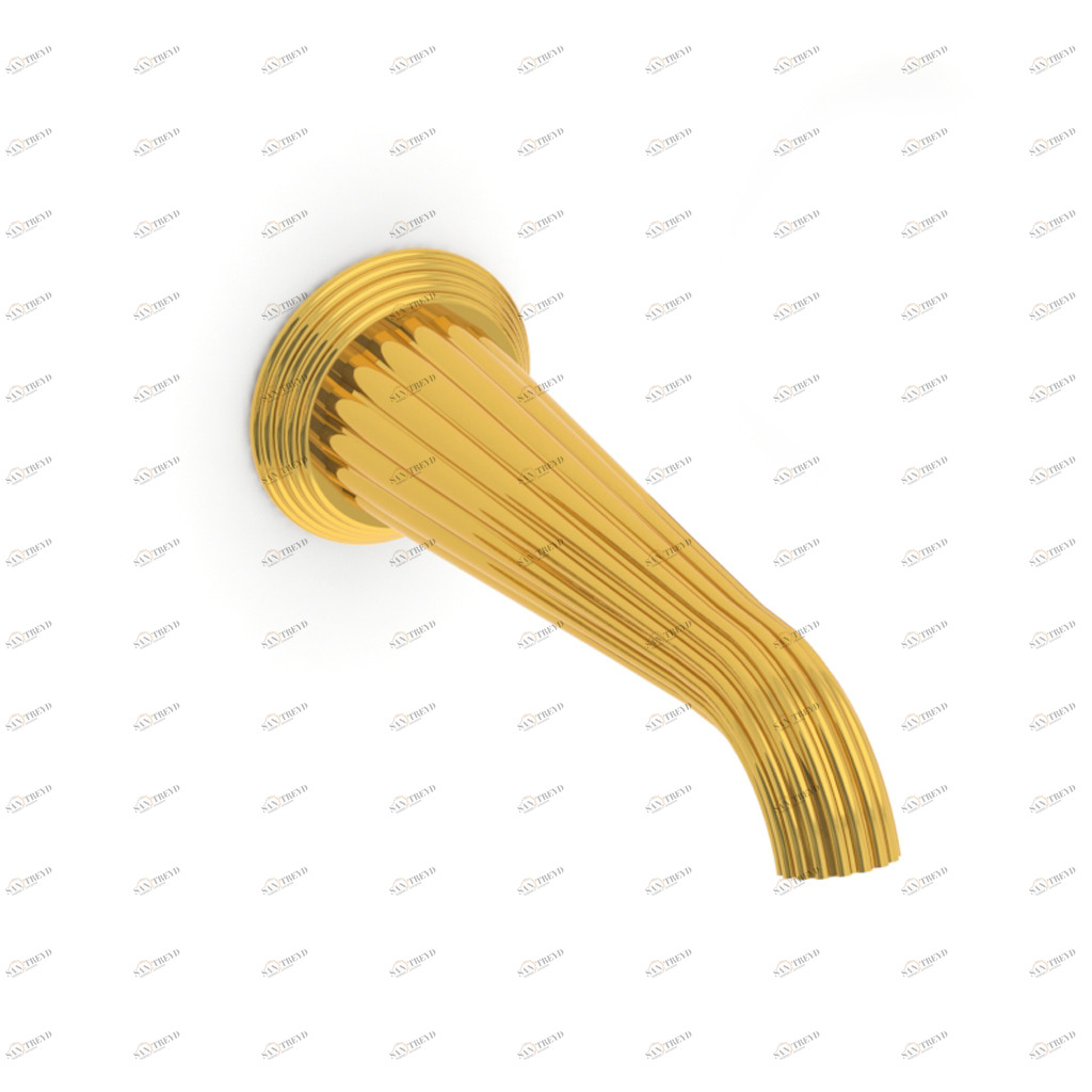 C59-3WS1 C59-3WS1 Излив на ванну настенный РУЧКА КУПОЛЬНАЯ CA Cristal & Bronze DÔME À MANETTES CANNELÉ 