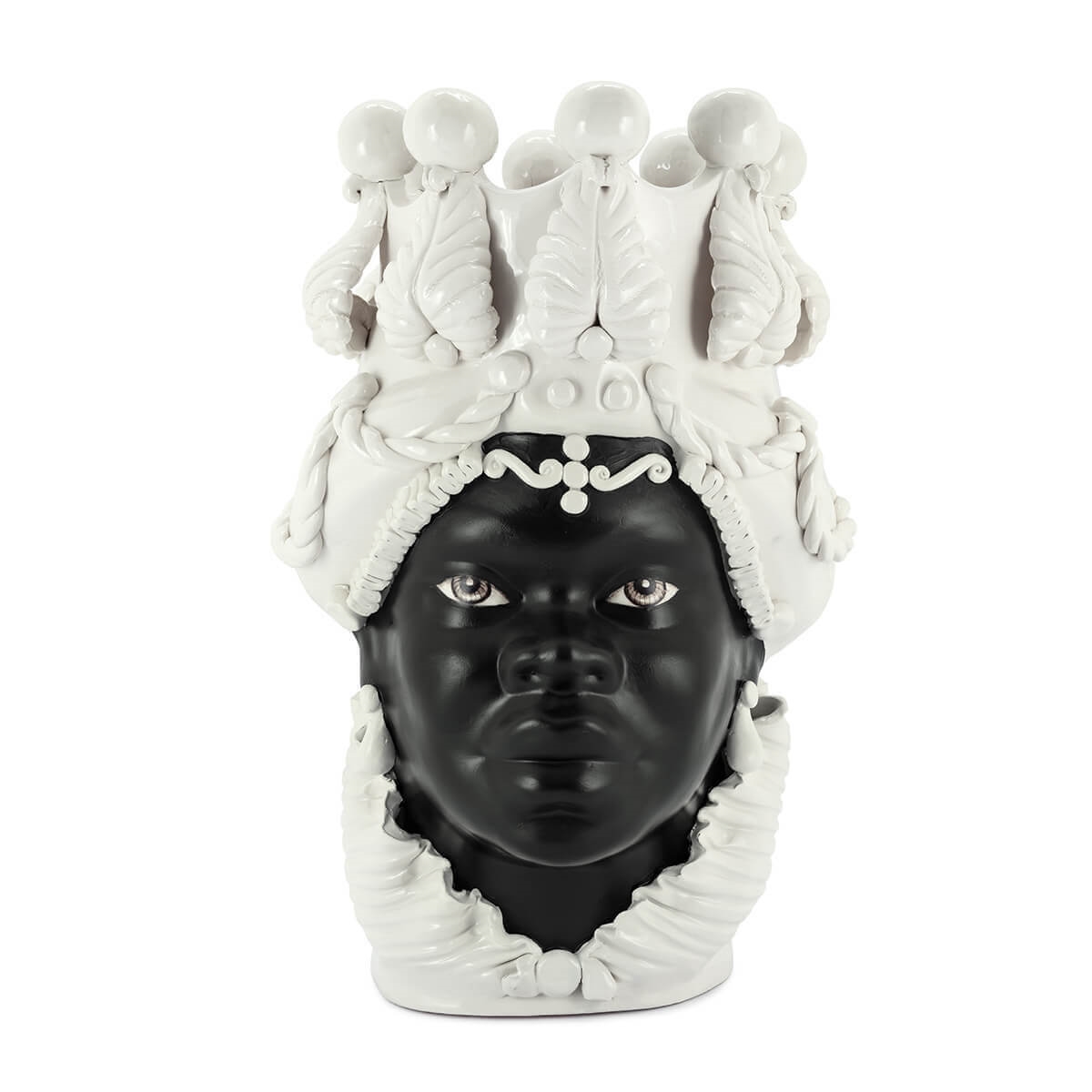 201082-10 ABHIKA ВАЗА MORO BIG LADY SIMPLY MAT WHITE 