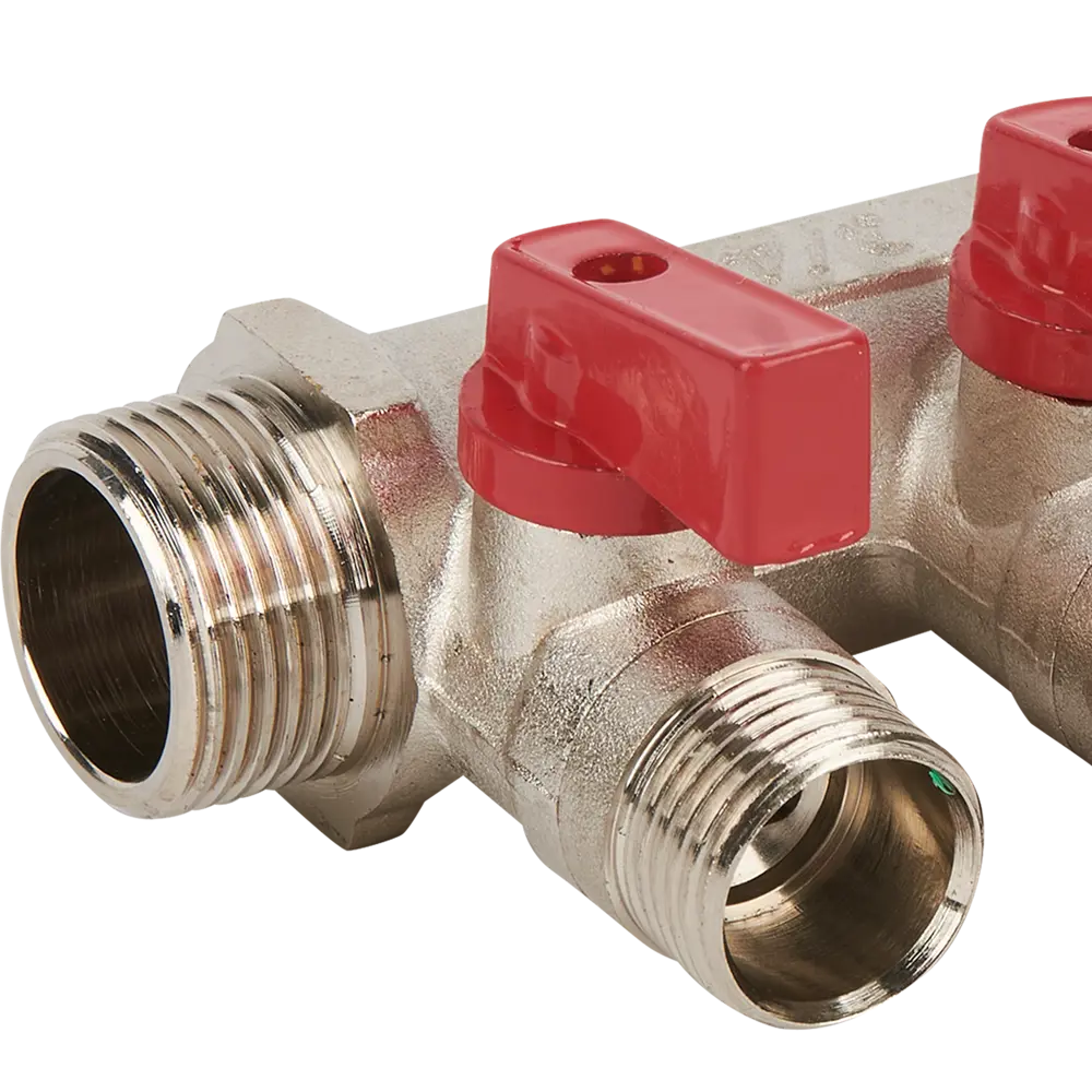 Коллектор Euros на 3 выхода 3/4"x1/2" НР латунь 13594493 STLM-2116127 Valtec  - Вид №1
