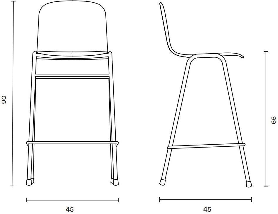 Hem Барный стул из стали и дерева со спинкой Touchwood sun-id-1468804 - Вид №8