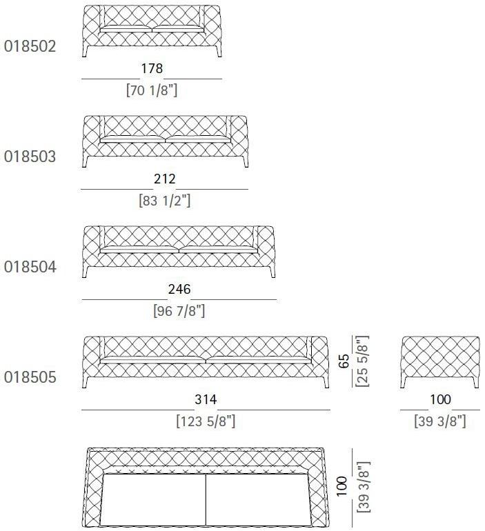 Arketipo Тафтинговый диван из ткани Windsor sun-id-1505344 - Вид №4