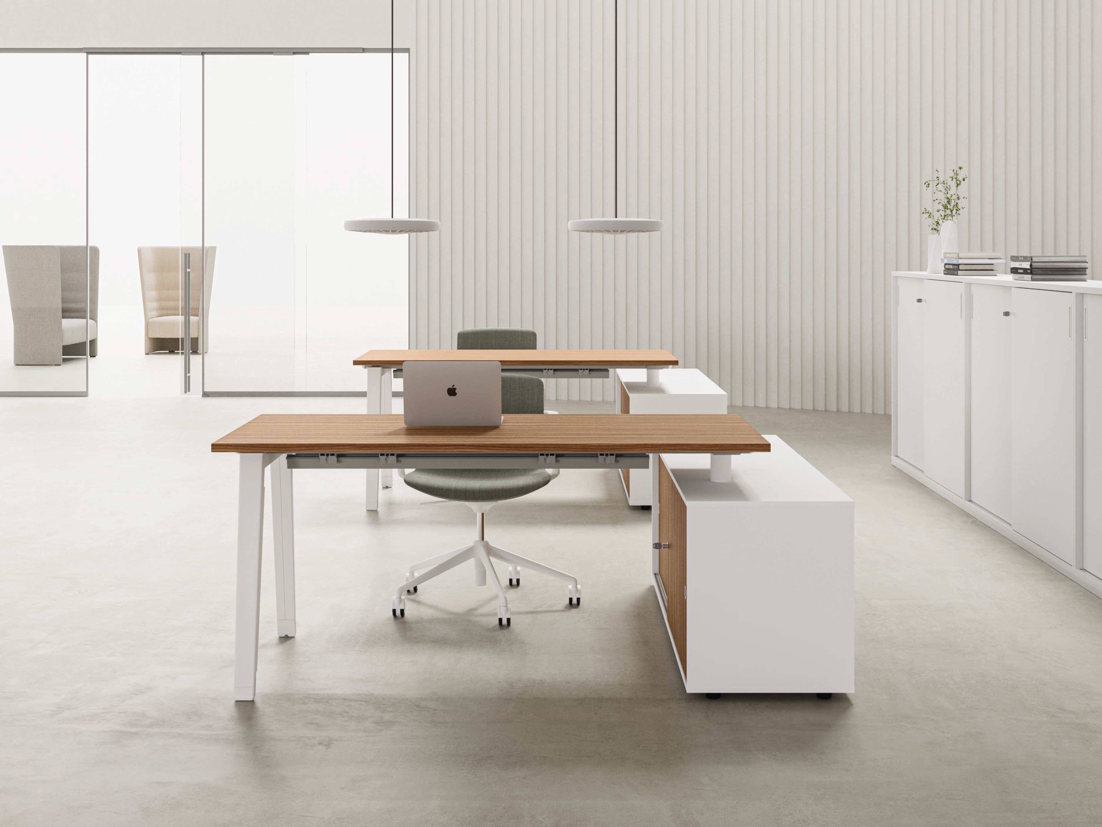 Секционный стол из меламина и металла DVO E-Place ARCH-00095485