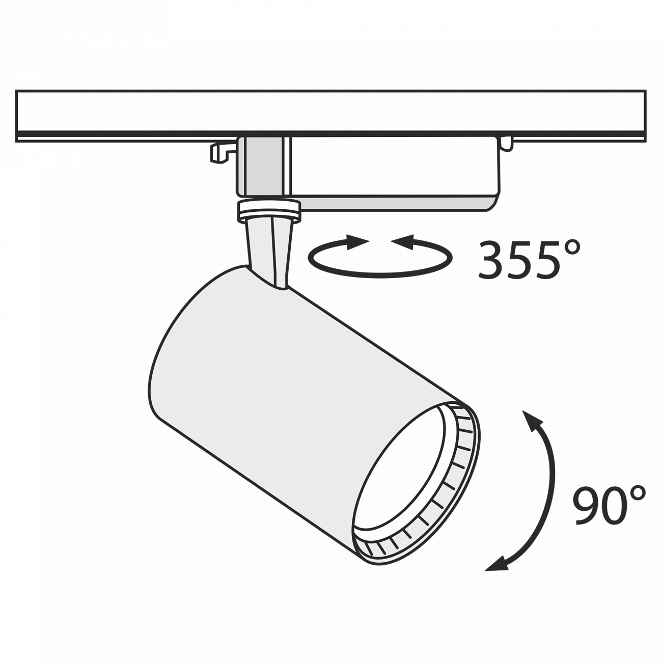 Трековый светильник черный TR003-17W4K TECHNICAL SINGLE PHASE TRACK SYSTEM 00-3956195 Черный  - Вид №2