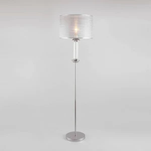 Торшер с абажуром серебристый Licata 01074/1 EUROSVET LICATA 00-3908857 Серебро