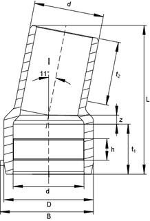SANIT 72711006140075 I / A-угол 11 °  - Вид №1