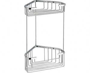 2482(13) Gedy, решётка угловая 2-х уровневая, высота 32,8 см цвет хром