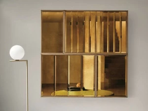 Meridiani Стенка из дерева с зеркальной дверцей Edition shine