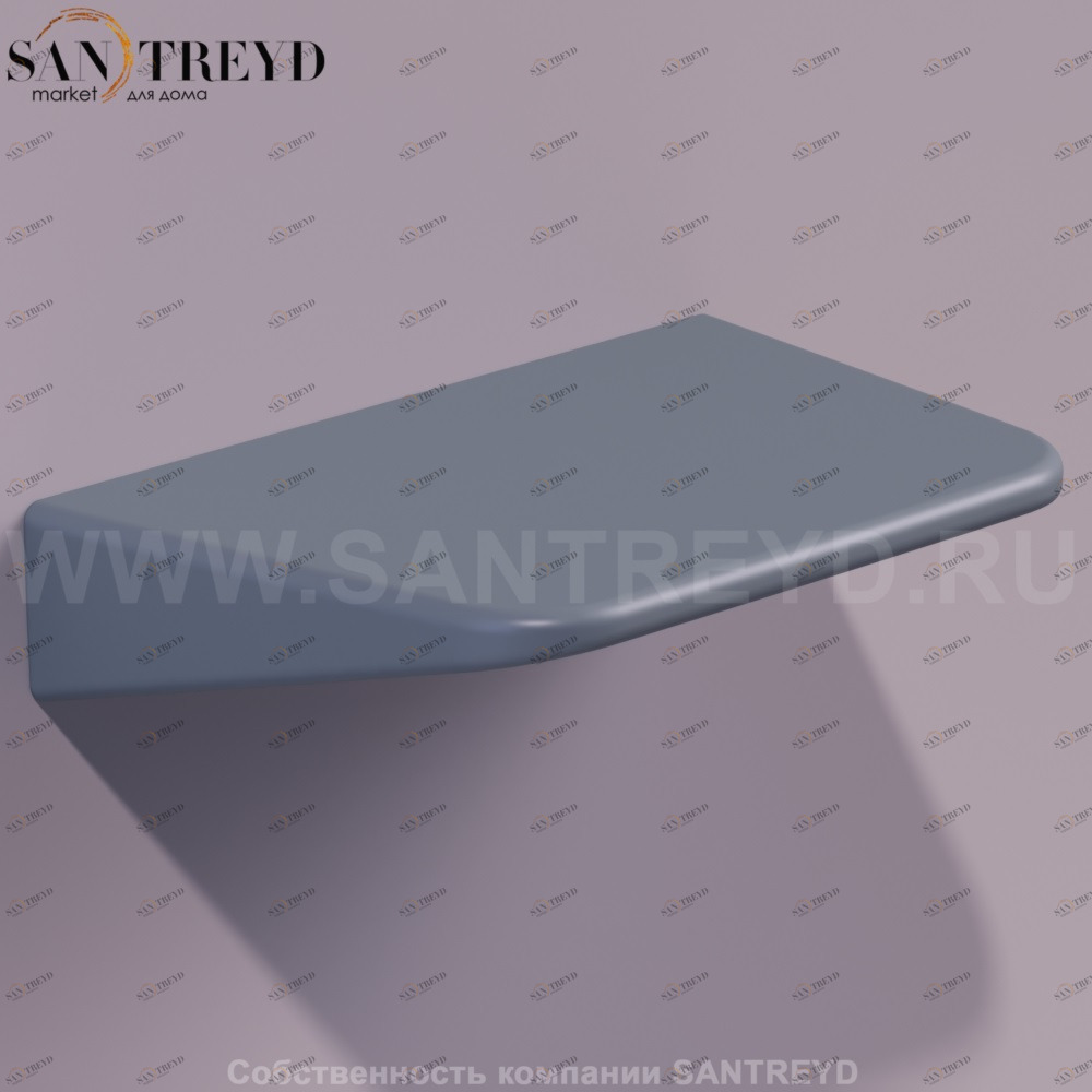 Полка подвесная BADEN BADEN 40 см серая Simas DE15CEMENTOMATT