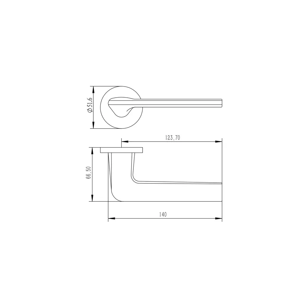 Дверная ручка на розетке KREAFORTA Ункель без запирания цвет графит STLM-2123425 - Вид №4