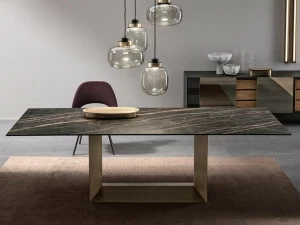 Tonelli Design Раздвижной прямоугольный стол из керамики и металла