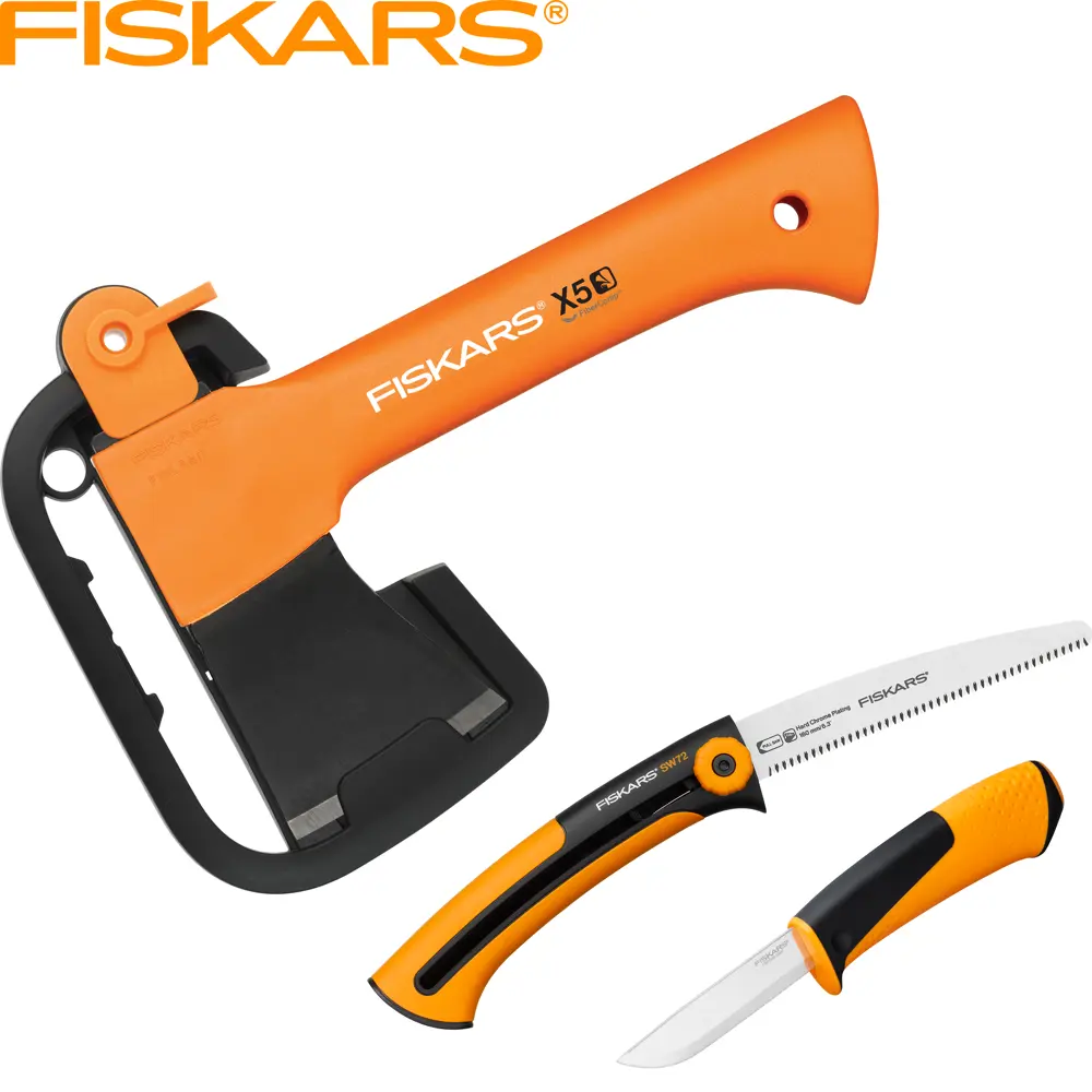 Набор для кемпинга Fiskars топор Х5, пила, нож STLM-2154048