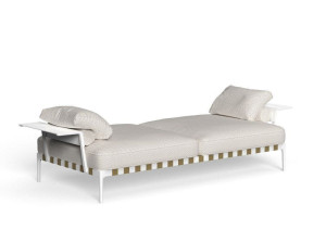 Ткань съемная садовая скамейка с подлокотниками