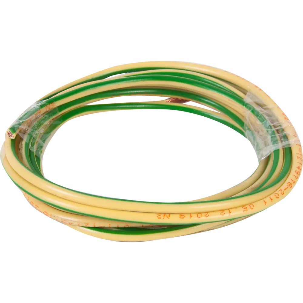 ОРЕОЛ Провод ПуГВнг(А)-LS 1x6 мм² желто-зеленый для электромонтажа 83595371 STLM-1114748 - Вид №1