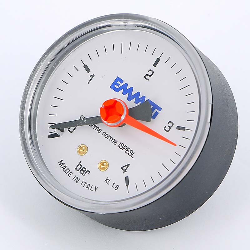 Манометр аксиальный 1/4" 63 мм EMMETI 4 бар 00616004