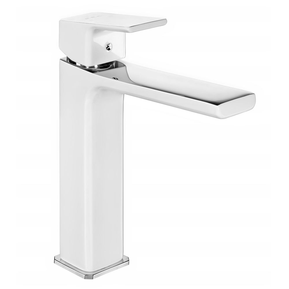 104888003st  Смеситель для раковины среднего размера Tiera - Экономия воды - Белый-Хром Eca 