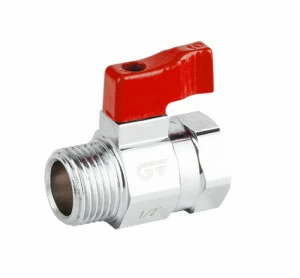 GENEBRE 3097h 01 Мини-шаровой кран (красная ручка-бабочка)
