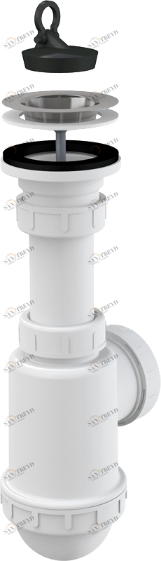 Cифон для мойки c нержавеющей peшeткой DN70 ALCAPLAST A441DN5040