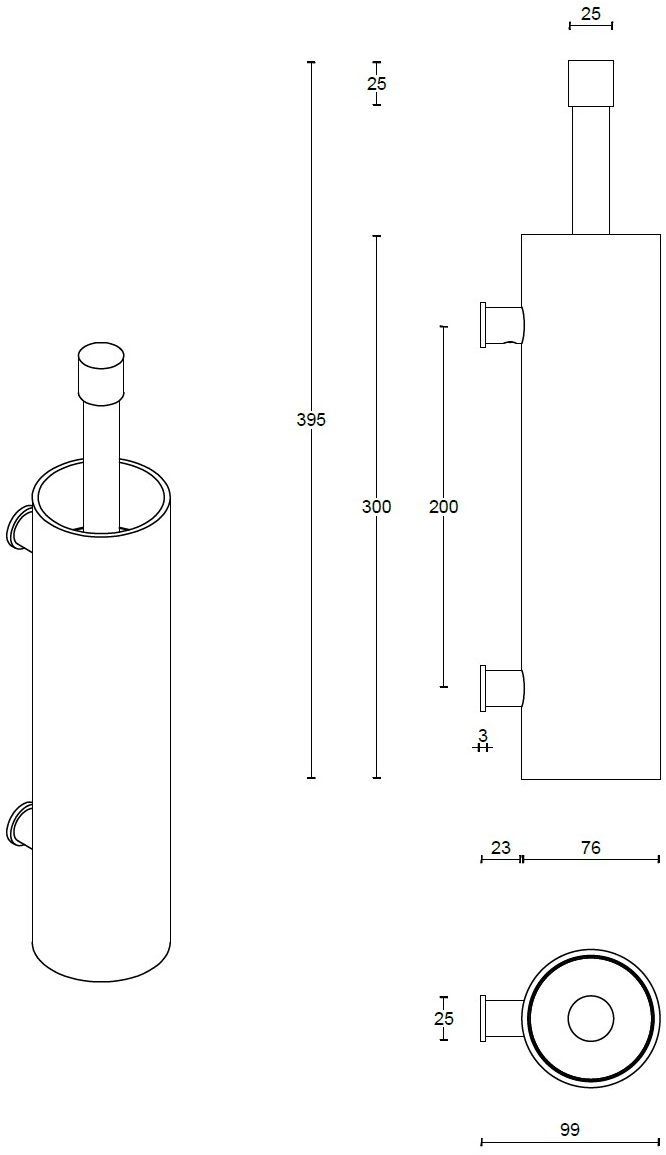 Formani Настенный ершик для унитаза из нержавеющей стали One Pb301 - Вид №2