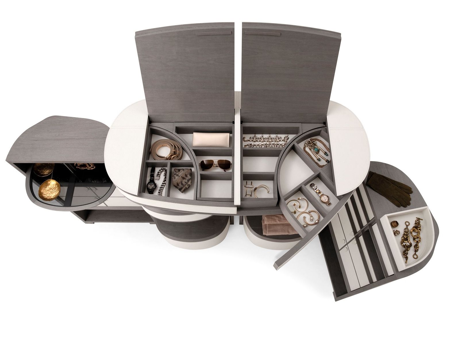 Деревянный шкаф для хранения со встроенным освещением Giorgetti HOUDINI ARCH-00047412 - Вид №4