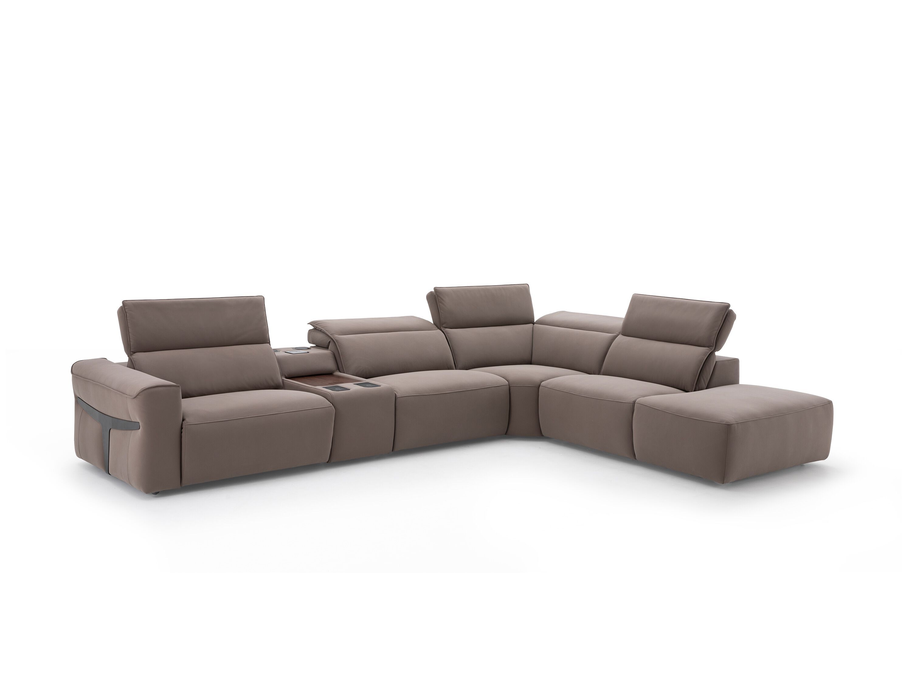 Кожаный угловой диван с электрическим движением CAMPO DE' FIORI CDF263 ARCH-00079306 - Вид №3