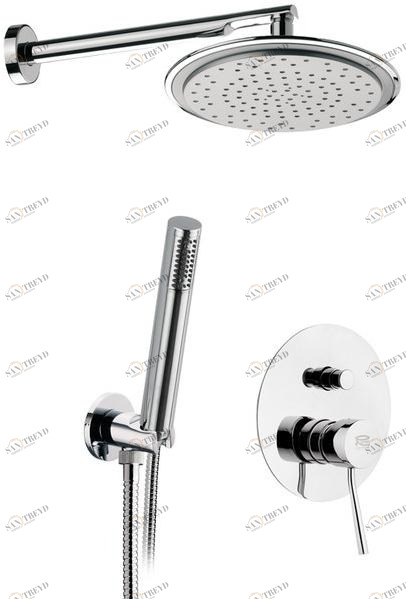 Remer Rubinetterie Смеситель для душа из хромированной латуни с переключателем Minimal N 09 s02