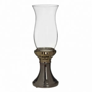 Подсвечник керамический на 1 свечу черный To4rooms TO4ROOMS  00-3839274 Прозрачный;черный