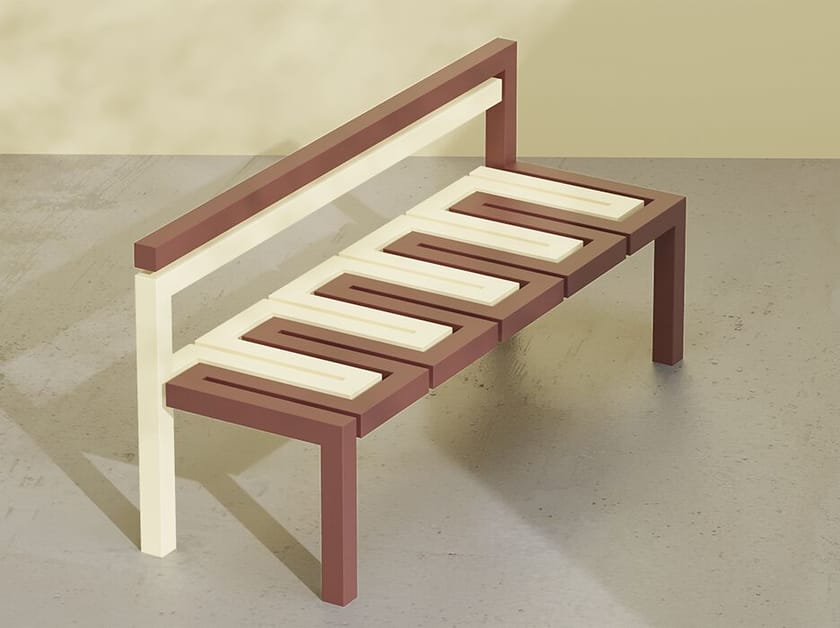 Оцинкованная стальная скамья со спинкой DIMCAR Snake ARCH-00092963