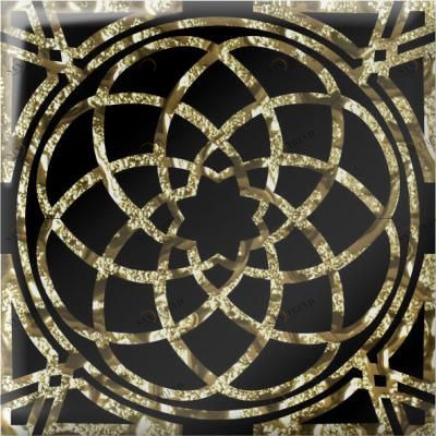 Напольная вставка Фортуна золото 8х8 Роскошная мозаика sun-id-329541