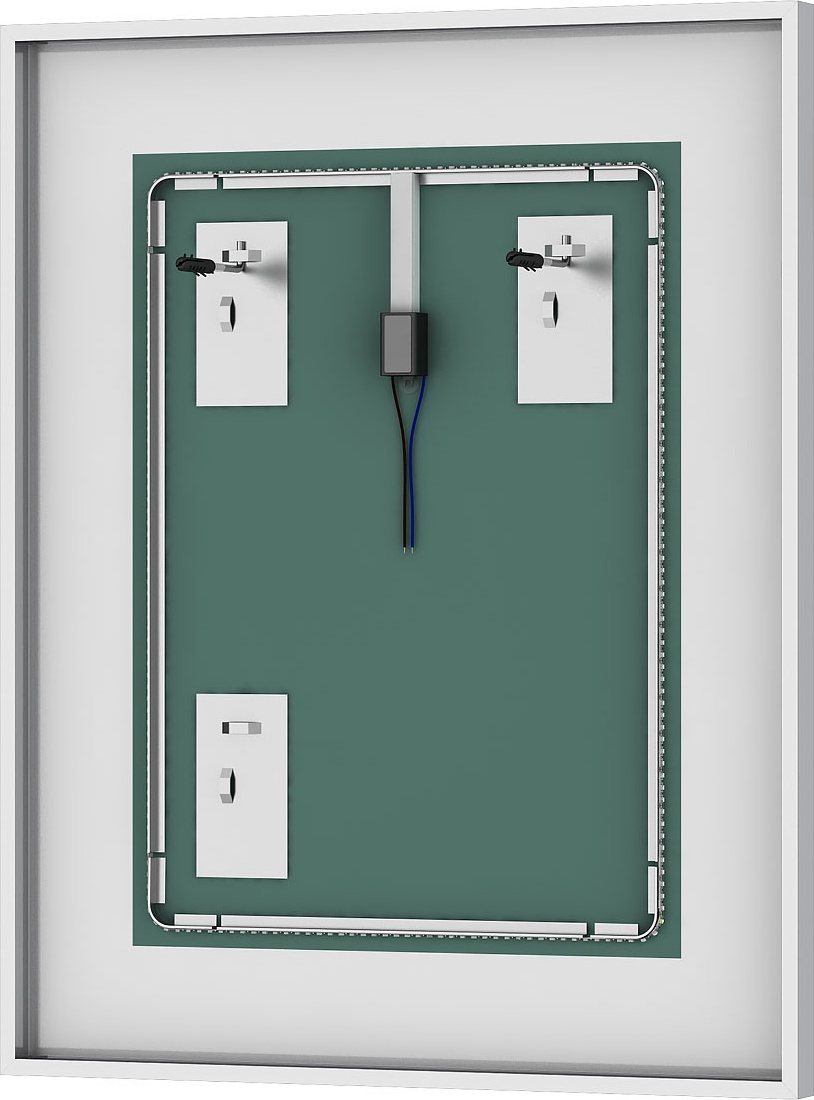 BY 2203 Зеркало в багетной раме cо встроенным LED-светильником 22 W EVOFORM Ledside - Вид №2