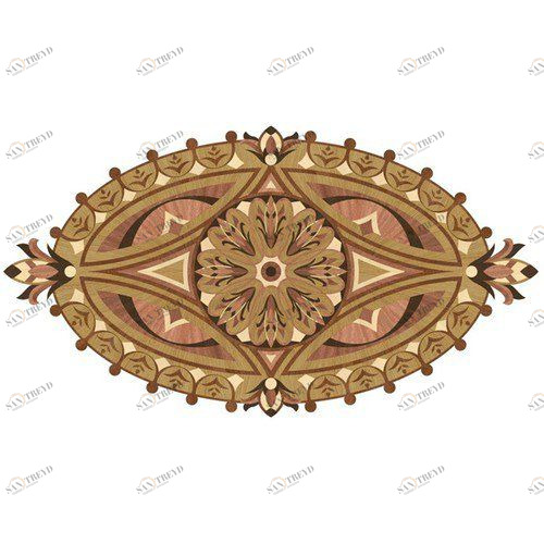 Художественный паркет Da Vinci Розетка 26-131 Дуб Селект (Гладкая) х1000диаметр мм 260090131