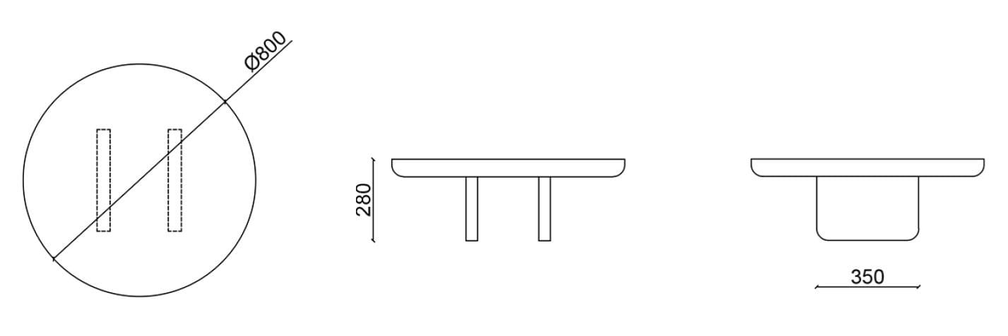 Круглый деревянный журнальный столик Falsasquadra Водяные лилии ARCH-00065408 - Вид №4