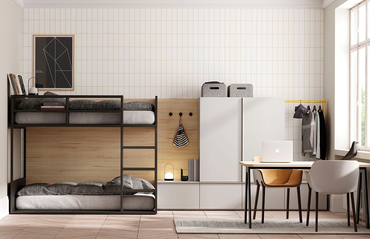 103554 Детская спальня с кроватью и модульным шкафом Dressbox La Grama Flat Santreyd