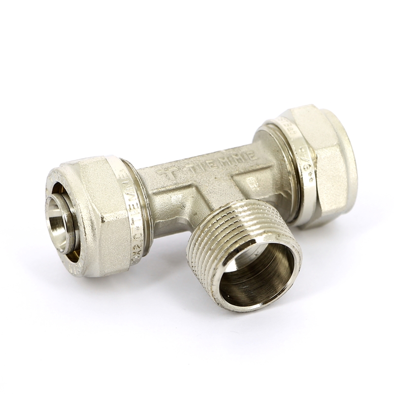 Тройник обжим-Н никелированный TIEMME 20х1/2"х20 1600058