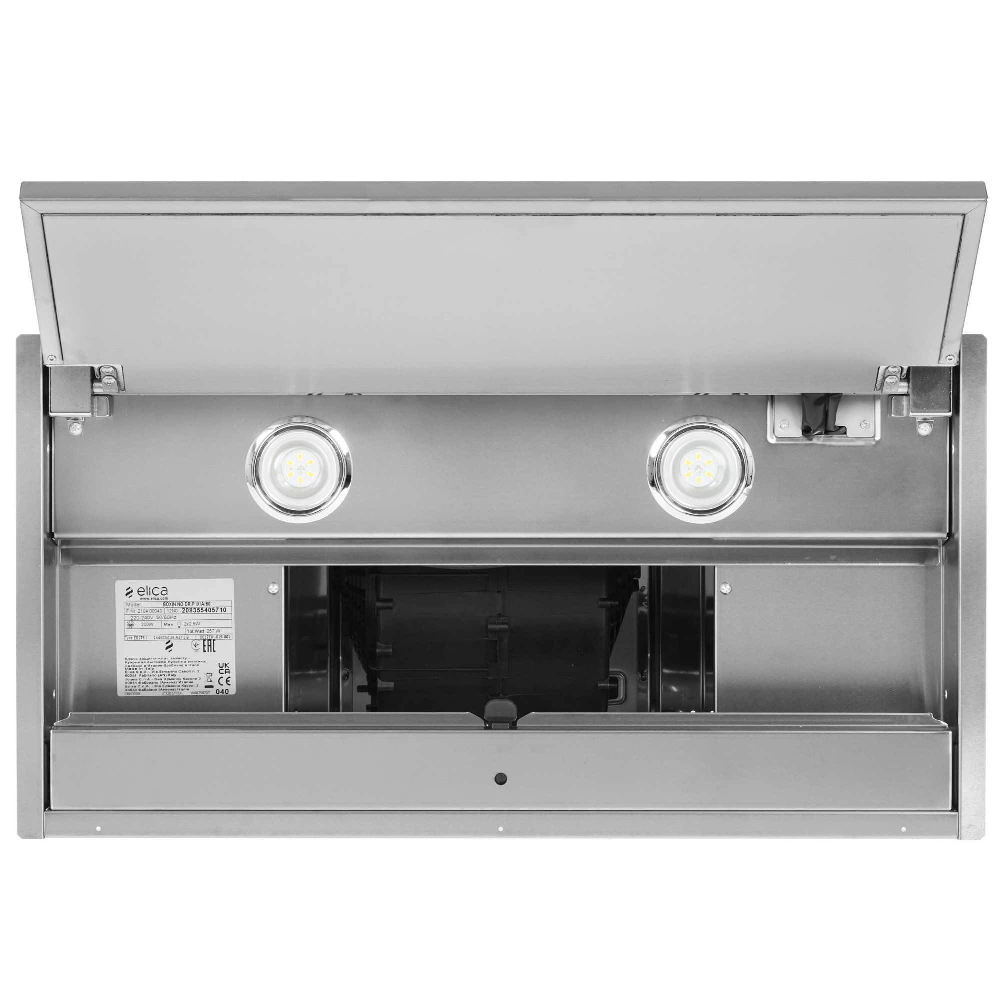7976509 Вытяжка полновстраиваемая Elica BOXIN NO DRIP IX/A/60 серебристый STDN-0072411 - Вид №8