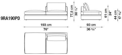B&B Italia Модульный угловой диван из ткани Richard sun-id-1472345 - Вид №16