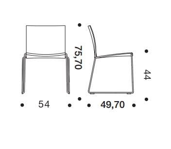 Штабелируемый стул для салазок MDF Italia M1 ARCH-00084517 - Вид №11