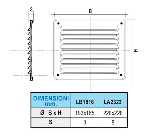 Квадратная и прямоугольная сетка для наложения First Corporation вентиляция ARCH-00030059 - Вид №6