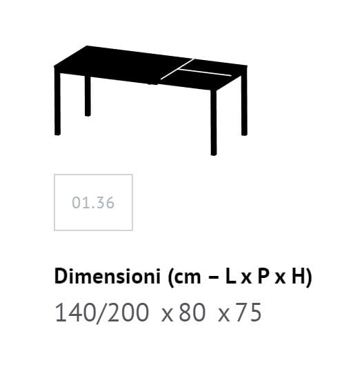 Выдвижной обеденный стол из стали и меламина Bontempi Casa Mago ARCH-00149967 - Вид №4