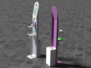 Металлический дезинфицирующий дозатор геля