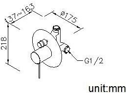 JUSTIME Душевой набор с лейкой и ручным душем Lucky 7 6777-xw - Вид №7