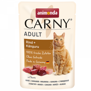 ПР0050437 Корм для кошек Carny Adult говядина, кенгуру пауч 85г Animonda