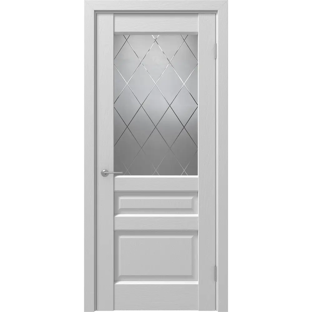 Комплект двери Artens Магнолия со стеклом 60x200 см ПВХ белый с добором 100 мм STLM-2131059