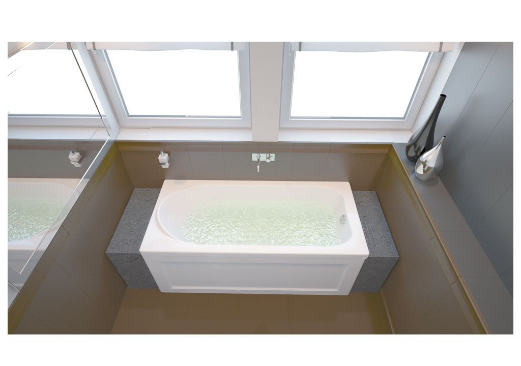 Акриловая ванна Aquanet West 130x70 (+ шторка Aquanet Alfa 4 NF6222-pivot) 0020405100196049 - Вид №6