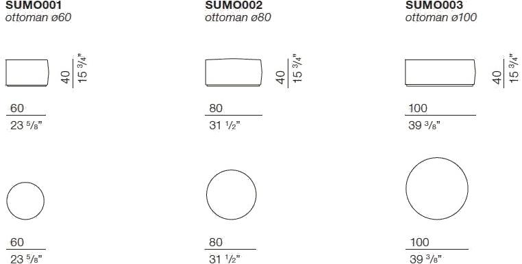 Bodema Пуф из круглой ткани с обивкой sun-id-1348802 - Вид №7