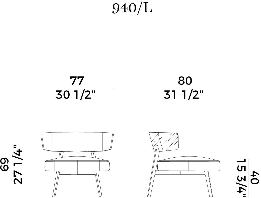Potocco Кресло из ткани Otta 940/l - Вид №3