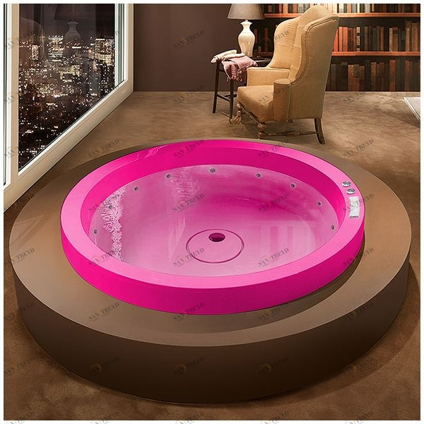 Ванна GRUPPO TREESSE Eos 160 STX-V846B-R розовая с гидромассажем круглая отдельностоящая STXV846BR