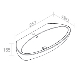 L524T1R1V4.100 Подвесная раковина овальная A. e T. Italia BOLD Белый глянцевый AeT ITALIA - Вид №1