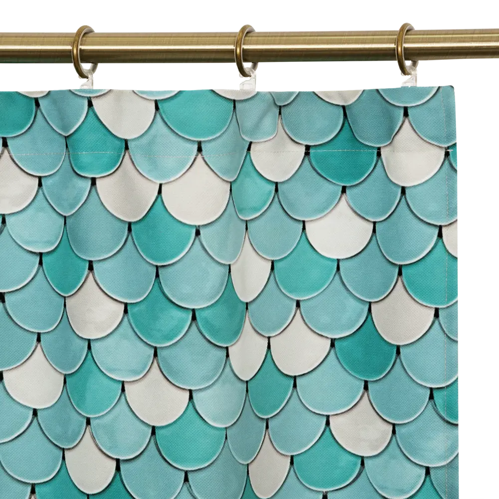 Штора на ленте «Мозаика», 160x280 см, геометрия, цвет бирюзовый GARDEN STLM-2015347 - Вид №2